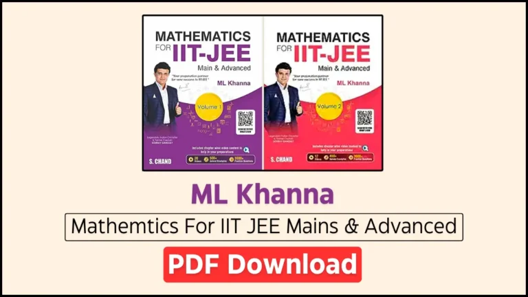 ML Khanna IIT JEE Mathematics Book PDF Download