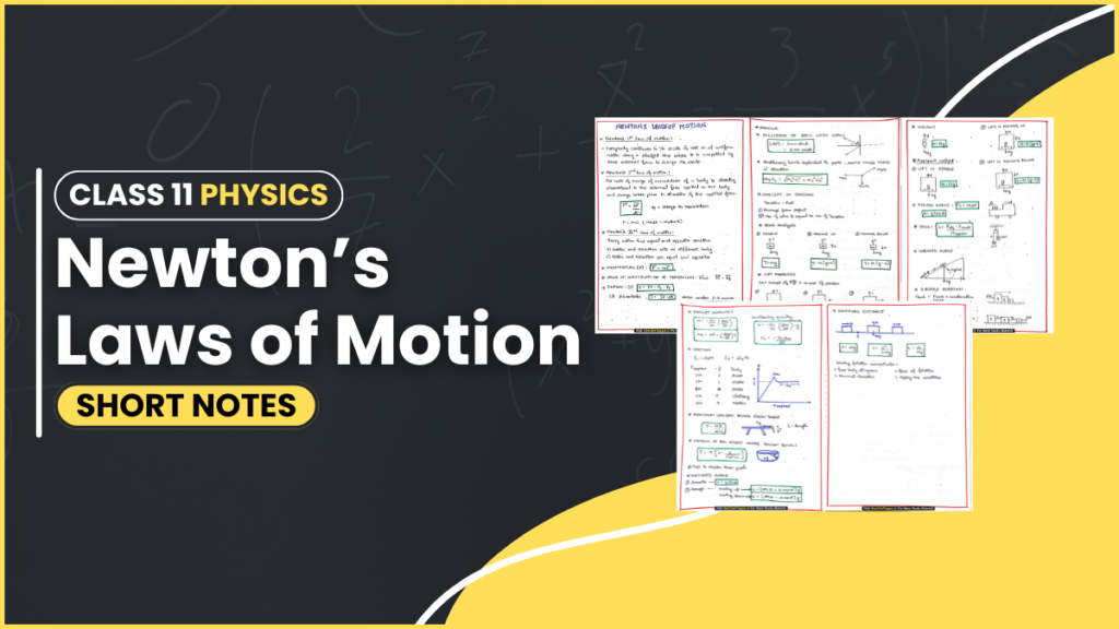 newton's laws of motion class 11 jee short notes